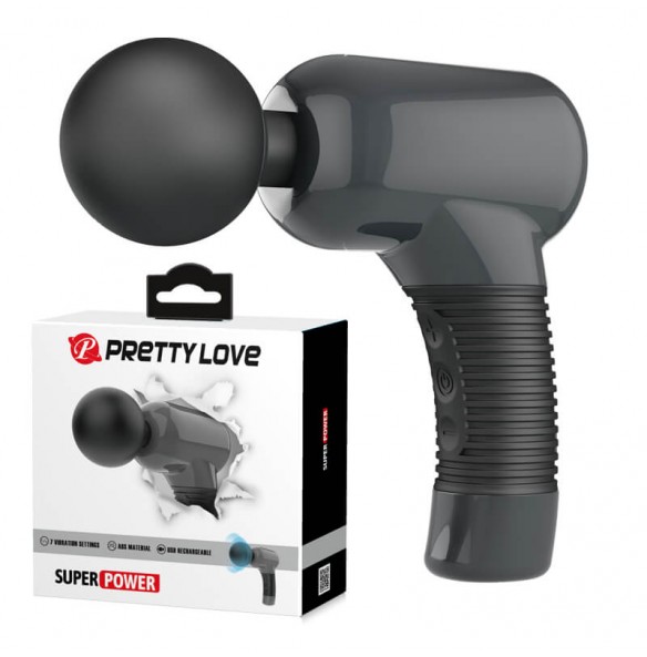 PRETTY LOVE - Super Power Massage Gun (Chargeable - Black) PRETTY LOVE - Super Power Massage Gun (Chargeable - Black)